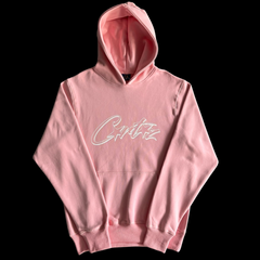 Corteiz Letter Hoodie Pink / White