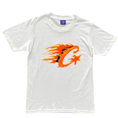 Corteiz Big C Flame Shirt White / Orange