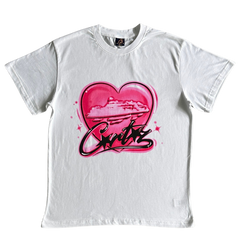 Corteiz Pink Heart Shirt White / Pink