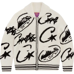 Corteiz VVS Jacquard Sweater White / White