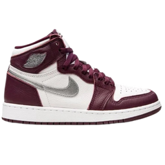 Nike Air Jordan 1 High Sneakers / Trainers Wine Red / White / Silver