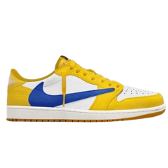 Nike x Travis Scott Air Jordan 1 Sneakers / Trainers Yellow / Blue / White