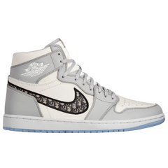 Nike x Christian Air Jordan 1 High Sneakers / Trainers Gray / White / Black / Blue