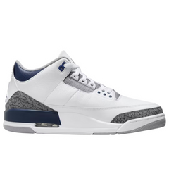 Nike Air Jordan 3 Sneakers / Trainers White / Navy / Dark Blue / Gray