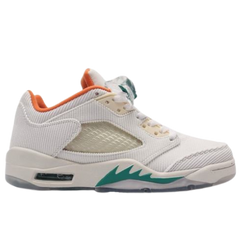 Nike Air Jordan 5 Low Sneakers / Trainers White / Beige / Cream / Green / Orange