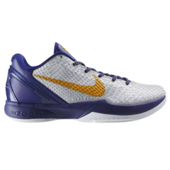 Nike Zoom Kobe 6 Trainers / Sneakers Gray Navy / Dark Blue / White / Yellow / Gold
