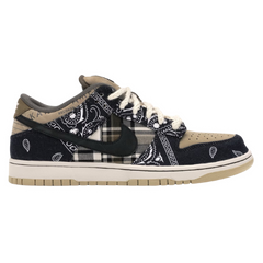 Nike X Travis Scott Cactus Jack SB Dunk Low Sneakers / Trainers Black / White / Brown