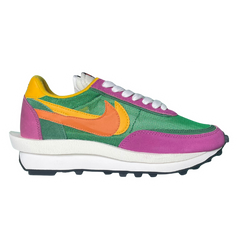 Nike X Sacai LDV Waffle Sneakers / Trainers White / Green / Orange / Yellow / Purple