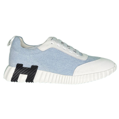 Hermes Bouncing Sneakers / Trainers Baby Blue / White / Black