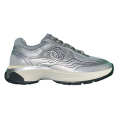 Chanel CC Runner Sneakers / Trainers Silver / White / Black