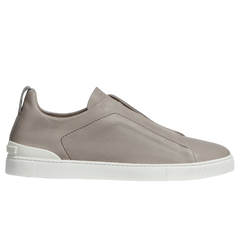 Zegna Triple Stitch Sneakers / Trainers Gray / White
