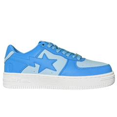 A Bathing Ape Bape Sta Sneakers / Trainers Blue / Baby Blue / White