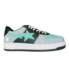A Bathing Ape Bape Sta Sneakers / Trainers Gray / Black / Baby Blue / White