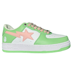 A Bathing Ape Bape Sta Sneakers / Trainers Green / Pink / White