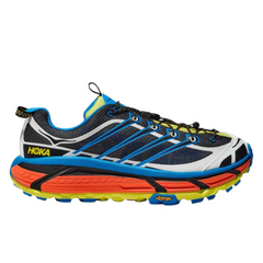 HOKA Mafate Three2 Sneakers / Trainers Black / Blue / White / Orange / Yellow