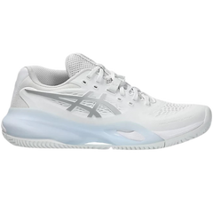 Asics GEL-RESOLUTION X Trainers / Sneakers White / Silver / Baby Blue