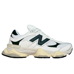 New Balance 9060 Sneakers / Trainers White / Dark Green / Beige / Cream