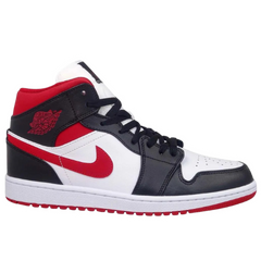 Nike Air Jordan 1 Mid Sneakers / Trainers White / Black / Red
