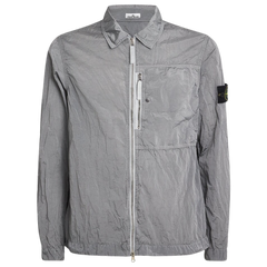 Stone Island Nylon Zip Up / Sweater Gray